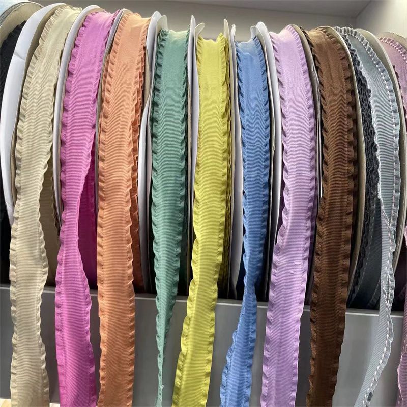 鼎诚织带1公分荷叶边带 头饰饰品配件 diy手工蝴蝶结饰品婚庆花束礼品包装