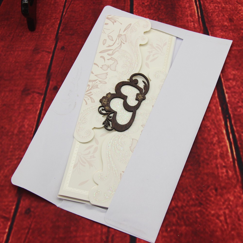 长条抽卡小木片金粉纸质贺卡详情图3