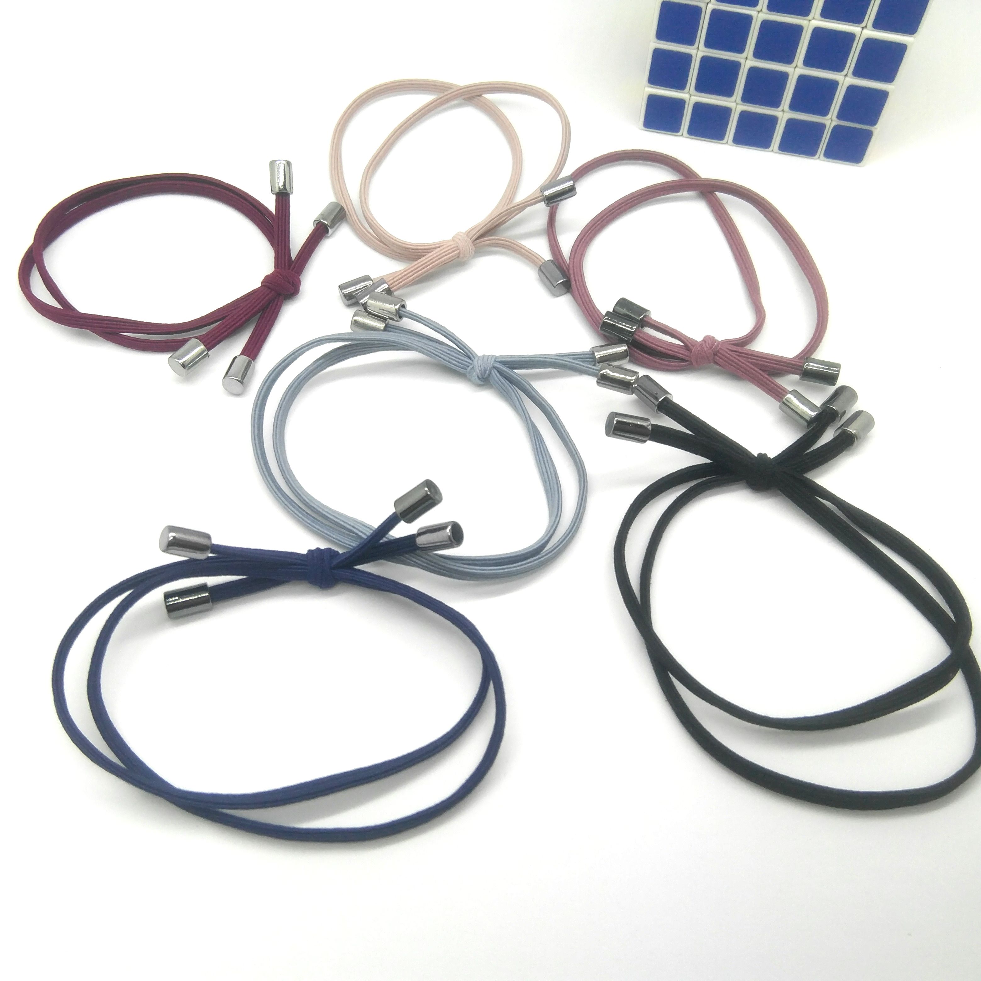 Knotted round rubber band 03 flat thread four-corner long tube Specification image