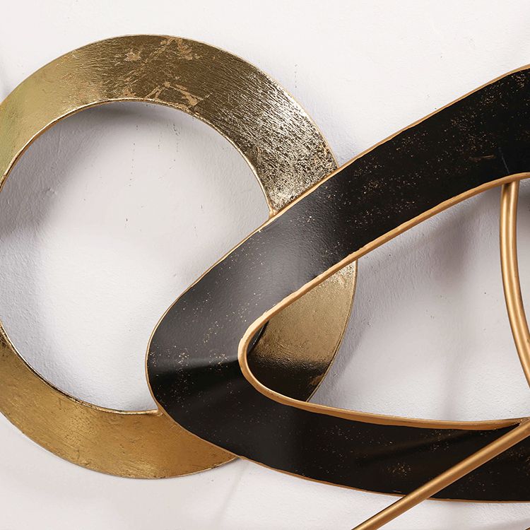 简约现代样板房金属壁饰 卧室沙发背景墙铁艺家居装饰品抽象壁挂白底实物图