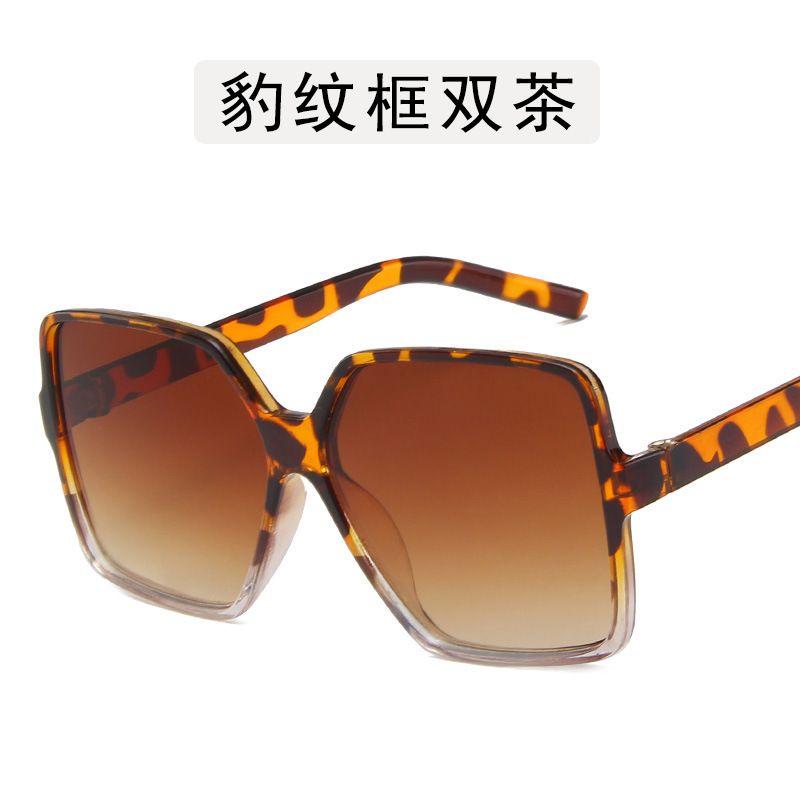 新款欧美时尚墨镜豹纹大框太阳眼镜 男女复古眼镜跨境潮流太阳镜详情图5