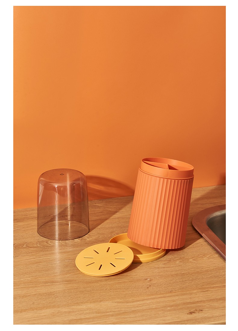 网红款圆形条纹筷笼PP塑料清新简约筷子笼家厨房筷子托置物架批发详情图18