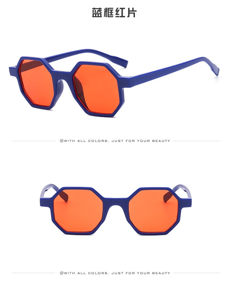 欧美新款太阳眼镜时尚街拍墨镜金属铰链多边形眼镜跨境潮流太阳镜详情图7