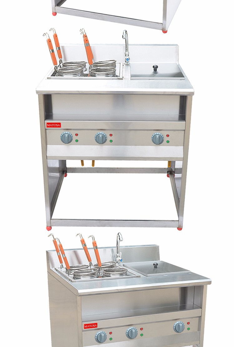 Vertical four-compartment noodle cooking machine with soup pool FY-4HX-2 electric noodle cooking machine for commercial spicy hot pot skewers detail image 5