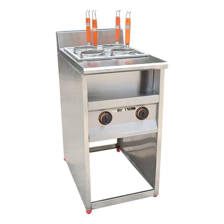 Vertical four-compartment noodle cooker with soup pool FY-4HX.R gas noodle cooker for commercial spicy hot pot skewers Specification image