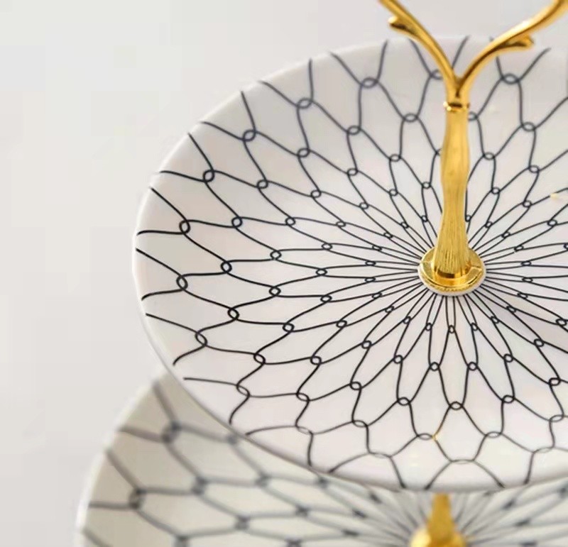 多层水果盘欧式客厅家用双层三层糖果零食收纳盘子茶几甜品点心架详情图13