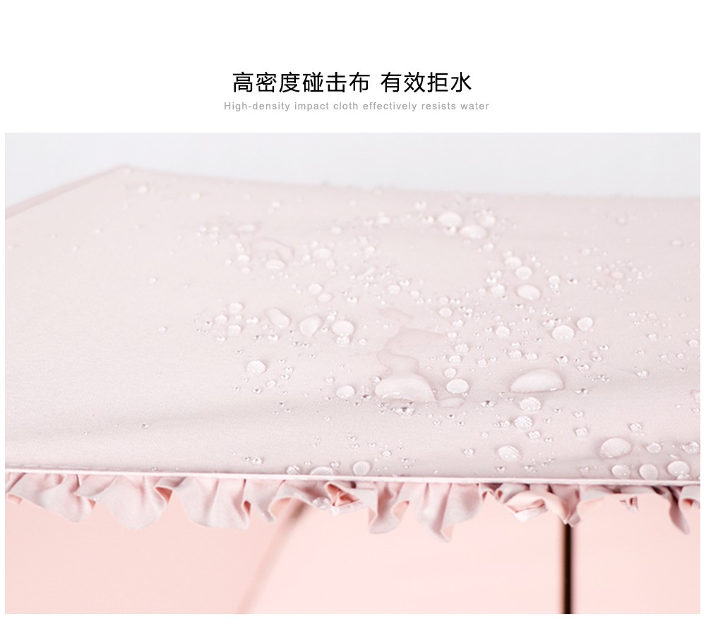 3192日系小裙边遮阳伞铝合金伞手柄小弯钩雨伞女士优雅晴雨伞小雨伞批发详情10