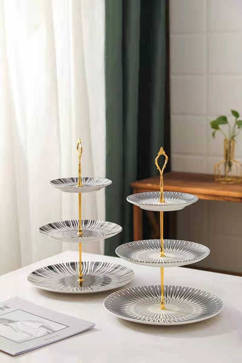 多层水果盘欧式客厅家用双层三层糖果零食收纳盘子茶几甜品点心架详情图7