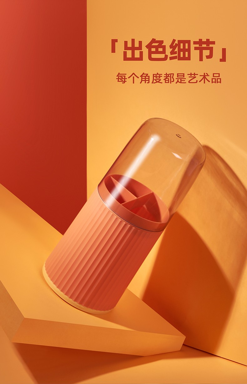 网红款圆形条纹筷笼PP塑料清新简约筷子笼家厨房筷子托置物架批发详情图2
