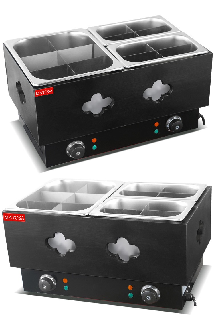 Electric hot pot FY-26-2 wooden basket edge cover commercial spicy hot pot machine, skewer machine and snack stove equipment detail image 13