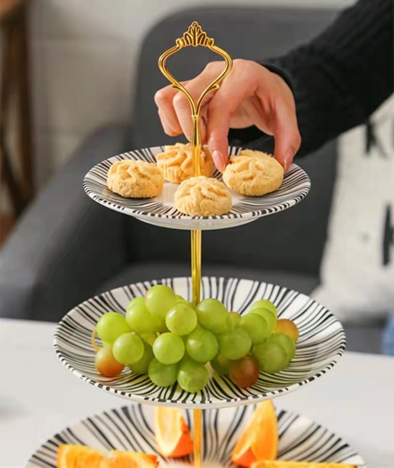 多层水果盘欧式客厅家用双层三层糖果零食收纳盘子茶几甜品点心架详情图17
