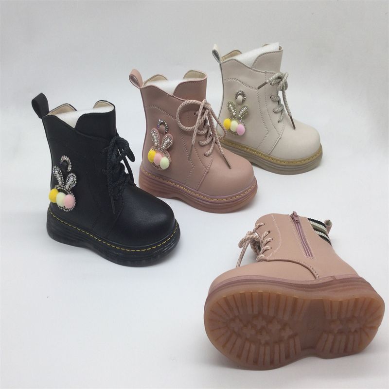 时尚潮流童鞋中大童雪地靴女童靴最新新款设计儿童洋气保暖冬鞋a40