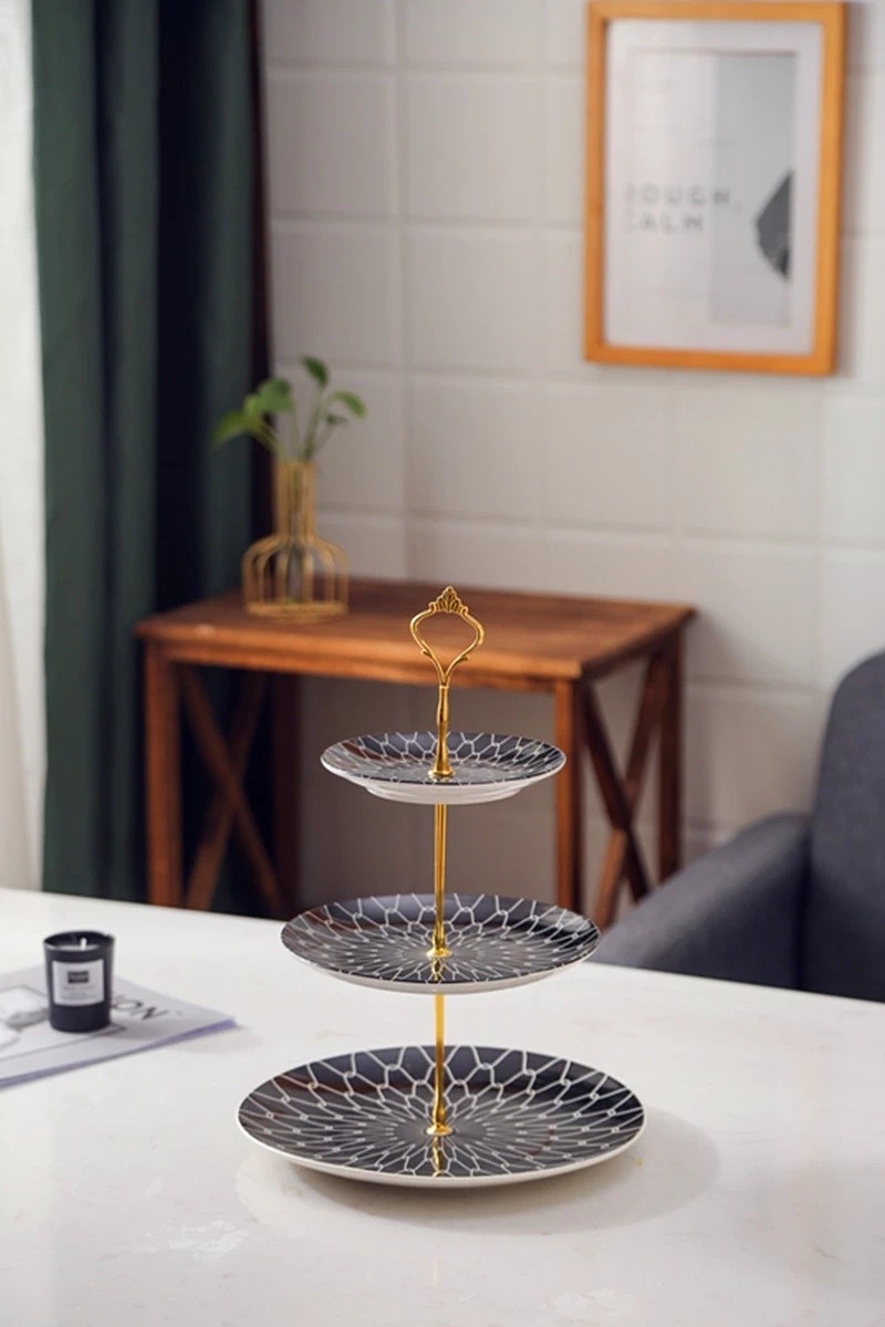 多层水果盘欧式客厅家用双层三层糖果零食收纳盘子茶几甜品点心架详情图4