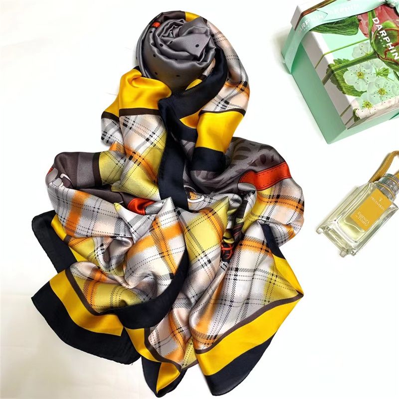 Boutique Long Hangzhou Silk Scarf Female Summer Mother Scarf Spring And Autumn Thin Send Mother Air-Conditioned Room Shawl Outside To Match The Skirt 37