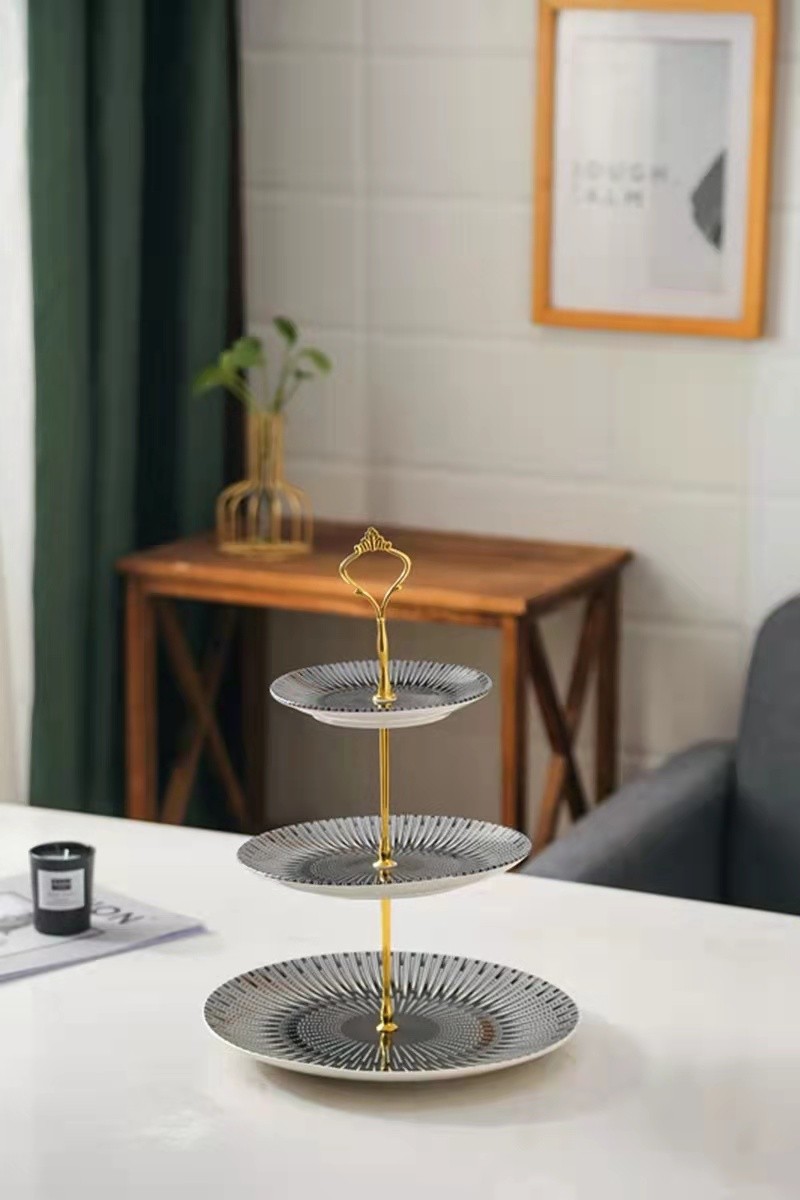 多层水果盘欧式客厅家用双层三层糖果零食收纳盘子茶几甜品点心架详情图8