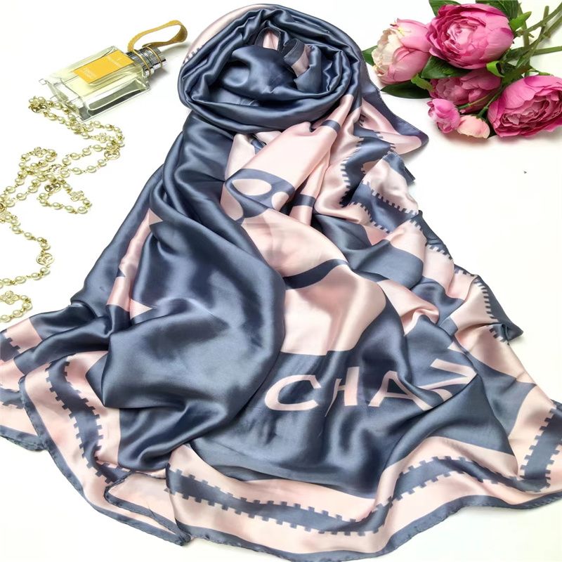 Fine Herringbone Silk Scarf High-End Fashion Mulberry Silk Scarf Long Shawl Female 45