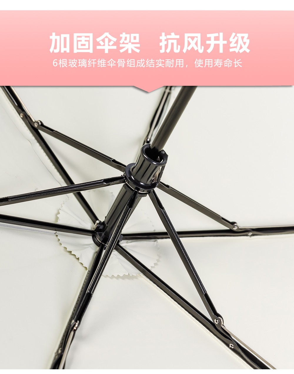 3192日系小裙边遮阳伞铝合金伞手柄小弯钩雨伞女士优雅晴雨伞小雨伞批发详情4
