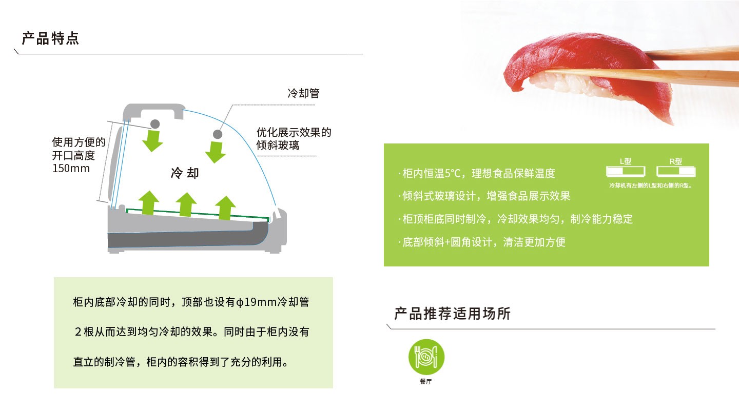 HNC-210BC-L/R寿司冷藏柜详情图2