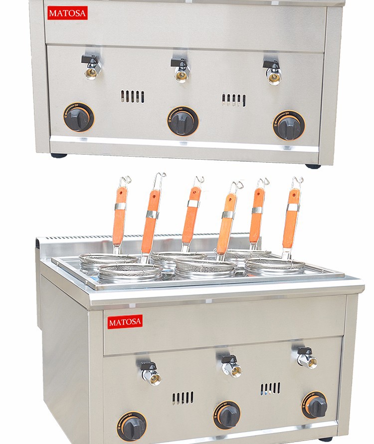 Commercial desktop gas six-compartment noodle cooking machine FY-6M.R, gas soup noodle stove, spicy hot pot machine, snack equipment detail image 6