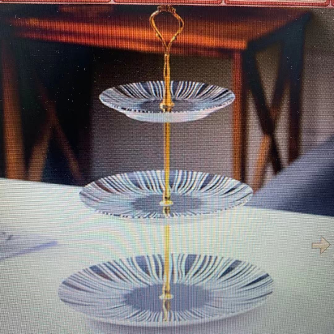 Multi-layer fruit plate, European-style living room home, double and three-layer candy and snack storage plate, coffee table, dessert and pastry rack