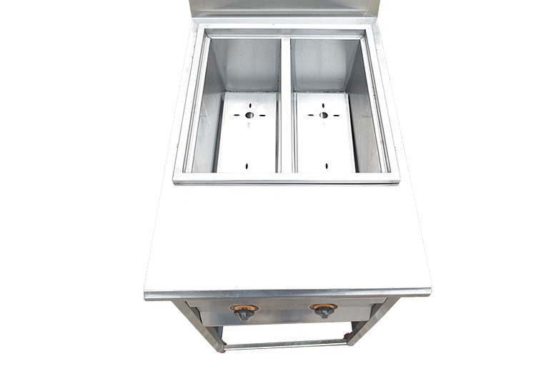 Vertical four-compartment noodle cooker with soup pool FY-4HX.R gas noodle cooker for commercial spicy hot pot skewers detail image 6