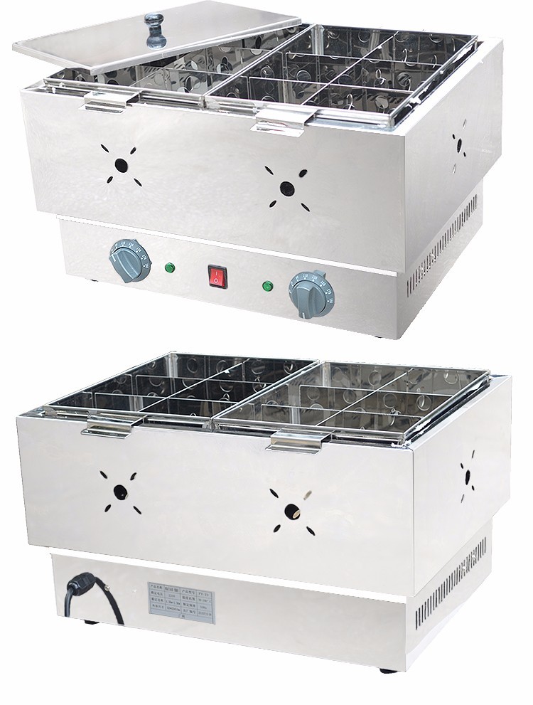 FY-21 Commercial multi-functional spicy hot pot machine and skewer meatball machine with electric heating double-tank oden detail image 5