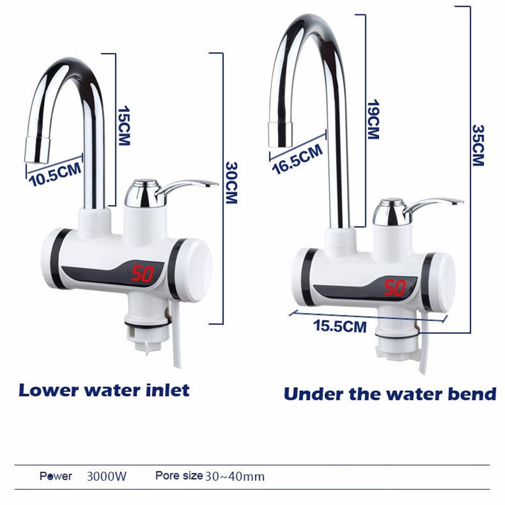 110V electric hot water faucet, quick heating, instant heating, kitchen water heater, household shower Specification image