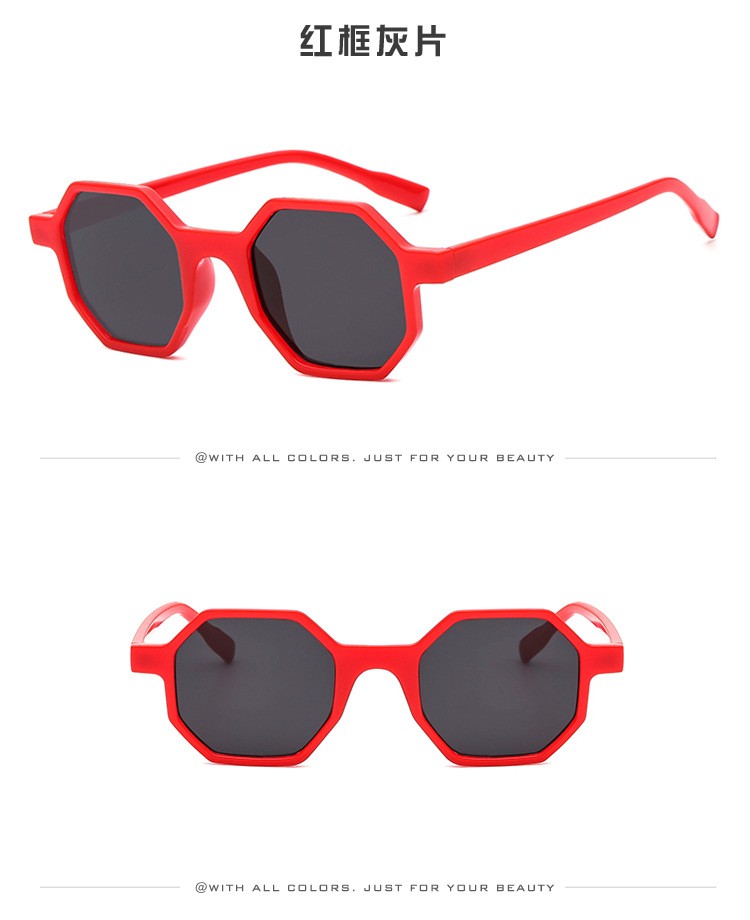 欧美新款太阳眼镜时尚街拍墨镜金属铰链多边形眼镜跨境潮流太阳镜详情图5