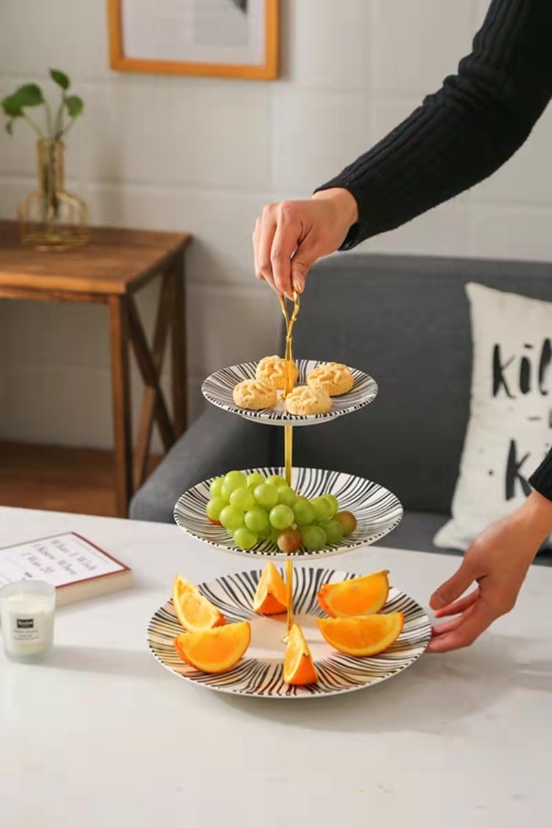 多层水果盘欧式客厅家用双层三层糖果零食收纳盘子茶几甜品点心架详情图14