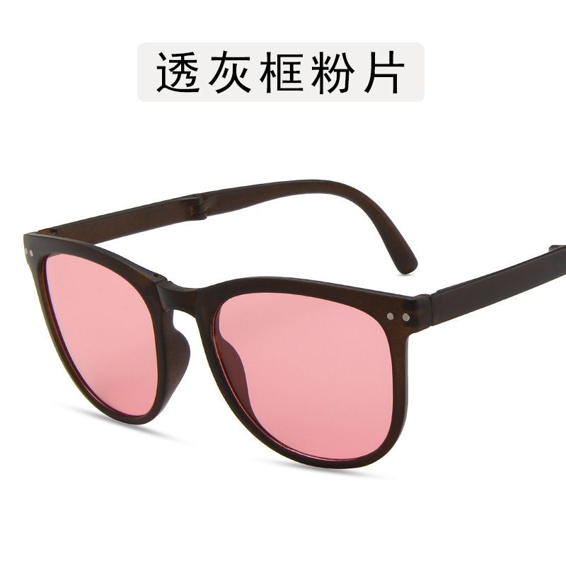 折叠太阳镜/个性墨镜女 2021/偏光太阳眼镜男白底实物图