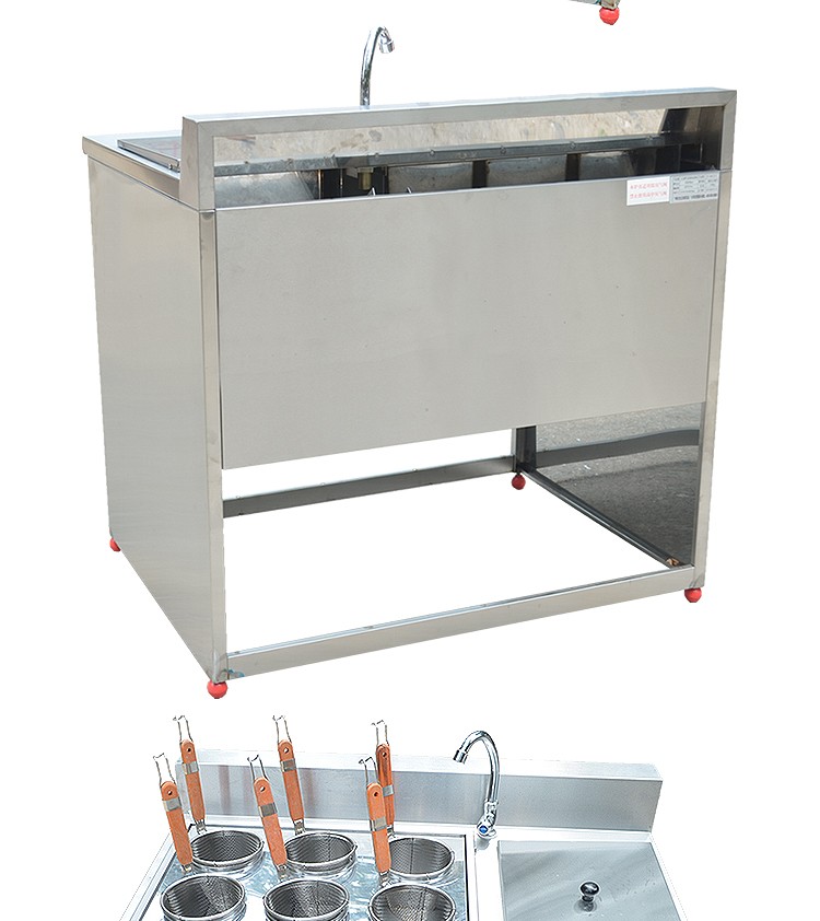 Vertical six-compartment noodle cooker with soup pool FY-6HX.R-2 gas noodle cooker for commercial spicy hot pot skewers detail image 7