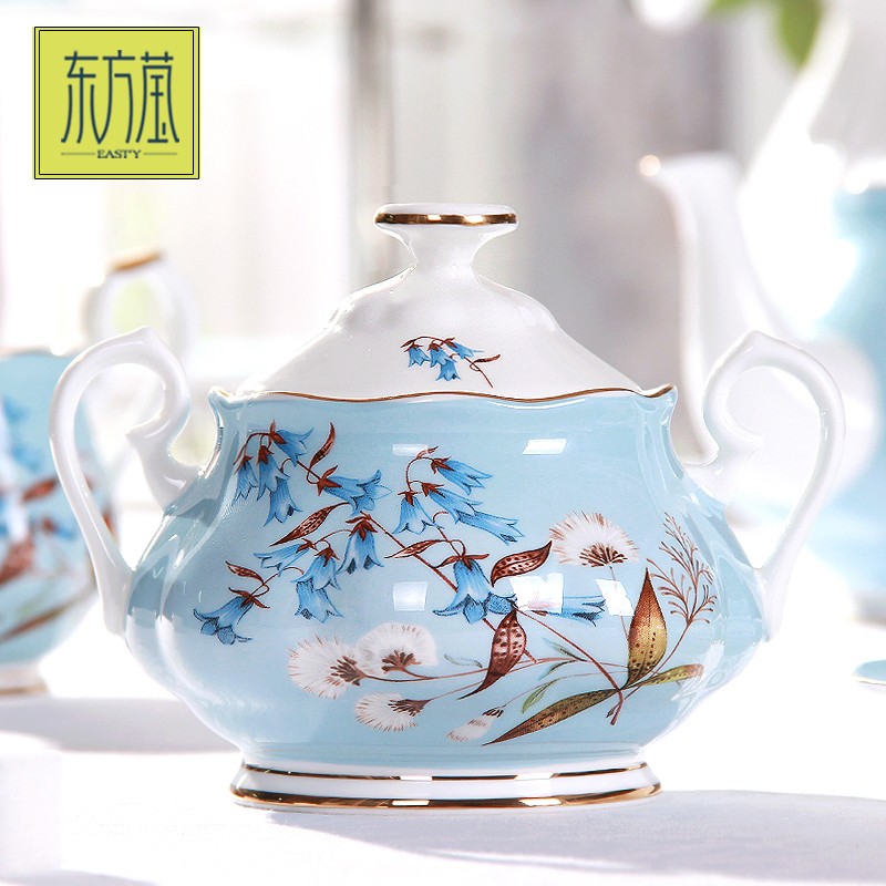 陶瓷咖啡具骨瓷咖啡具咖啡杯单杯杯碟英式下午茶套装15件套欧式茶具水具六杯碟田园风详情3