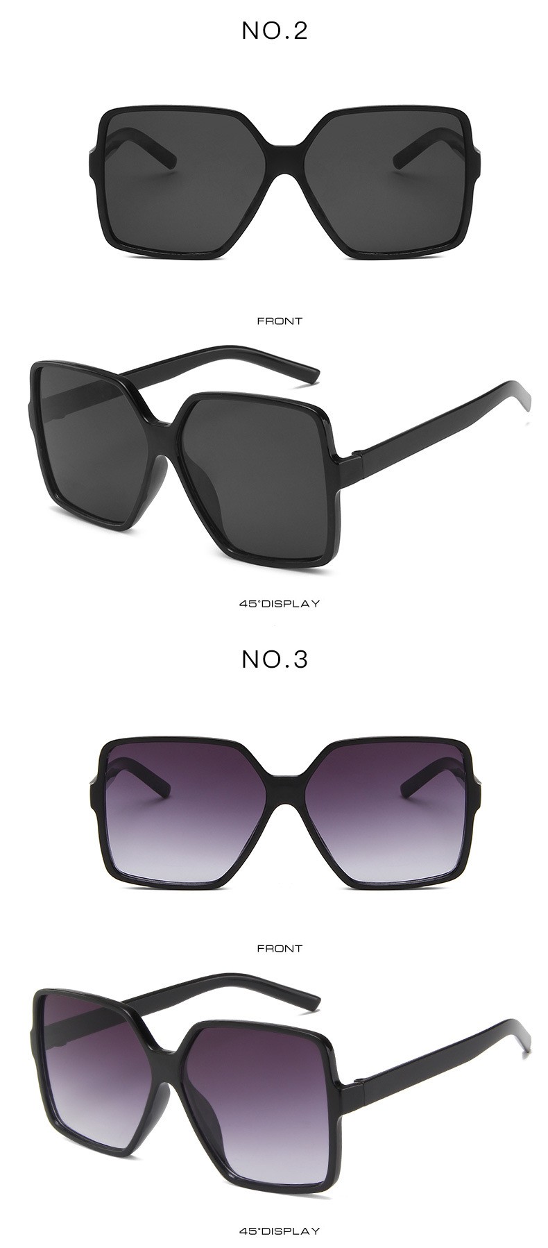 新款欧美时尚墨镜豹纹大框太阳眼镜 男女复古眼镜跨境潮流太阳镜详情图8