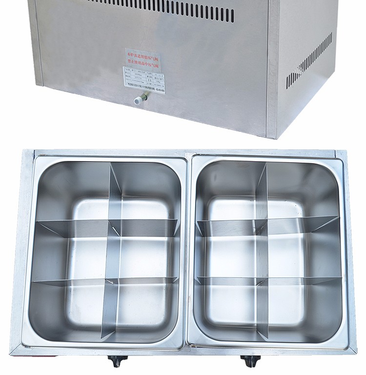 Gas dual-cylinder FY-12.R commercial 12-compartment oden, spicy hot pot machine, skewer and octopus ball machine detail image 6