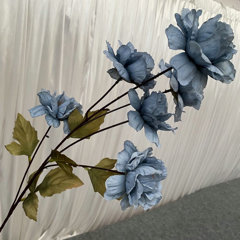 6-head white peony artificial flower, dried flower bouquet for dining room and living room, decorative vase, flower arrangement and floral art
