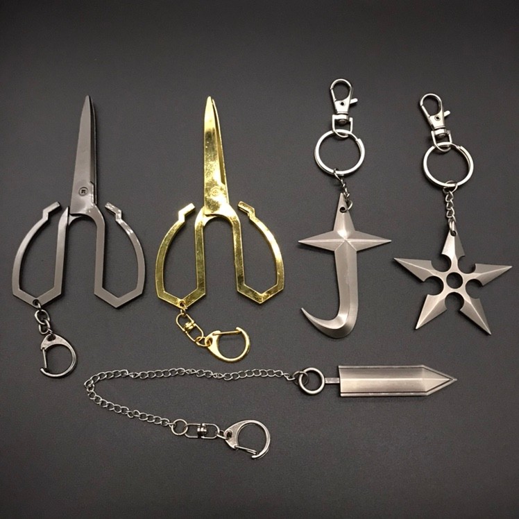 New anime merchandise: Assassin 5, 6, 7, 7, Mei 13, darts, scissors, alloy weapon model, keychain, pendant, Assassin token detail image 1