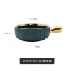 Ceramic baking bowls with handles, Nordic gold-edged fruit bowls, salad bowls, household tableware, breakfast bowls, instant noodle bowls details Picture