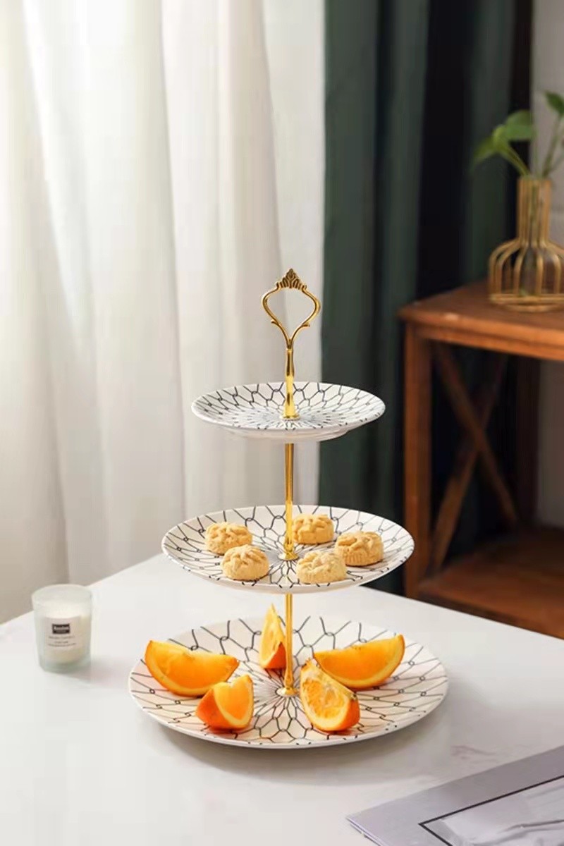 多层水果盘欧式客厅家用双层三层糖果零食收纳盘子茶几甜品点心架详情图10