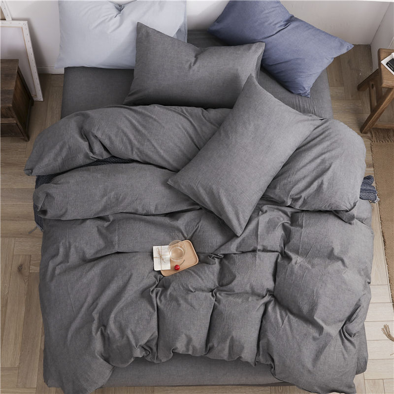 Muji 4-Piece All-Cotton 100 Washable Cotton Sheet And Bed Cover For Student Dormitory Bedding 4 Application Scenario