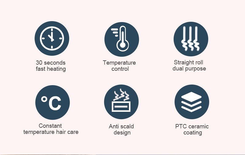 DALING LED intelligent temperature-controlled electric splint DALING-5022 Hair straightener, dual-purpose dry and wet hair straightener without damaging hair, negative ion hair perming device for export wholesale detail image 2