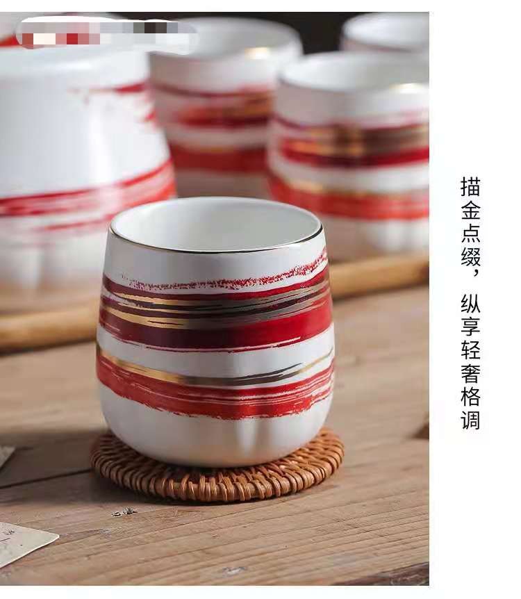 油墨画系列家用茶具套装创意礼品带托盘茶具一壶四杯陶瓷茶具礼盒详情图10