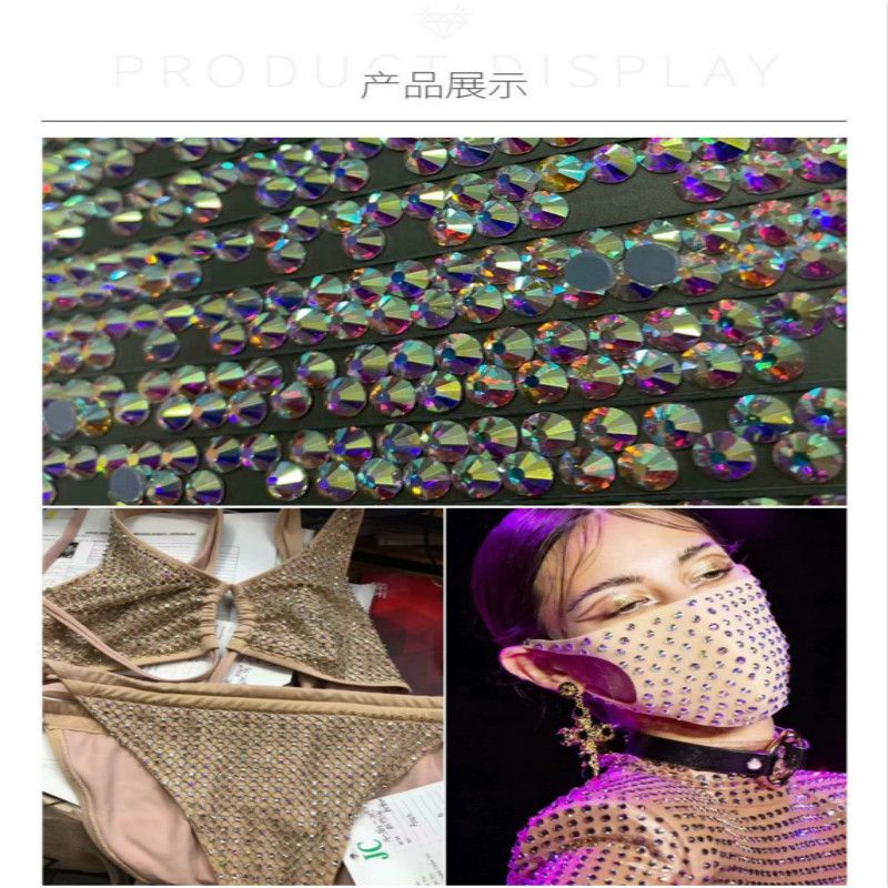 烫钻/衣服热转印烫图/尖底钻水晶玻璃/烫画/烫钻贴无纺布产品图