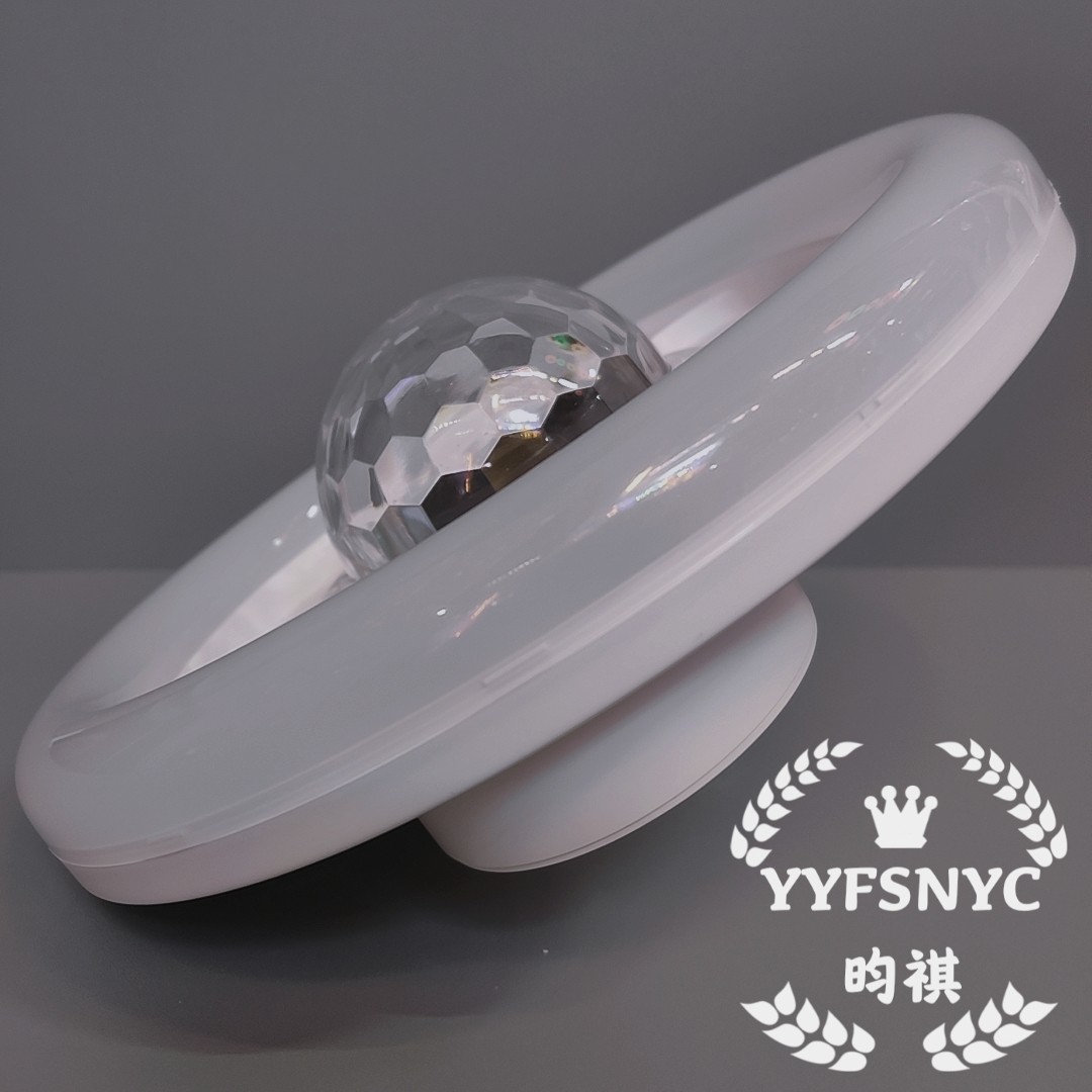 LED新款魔球蓝牙音乐灯 带遥控RGB七彩灯E27螺口灯飞碟灯详情图4