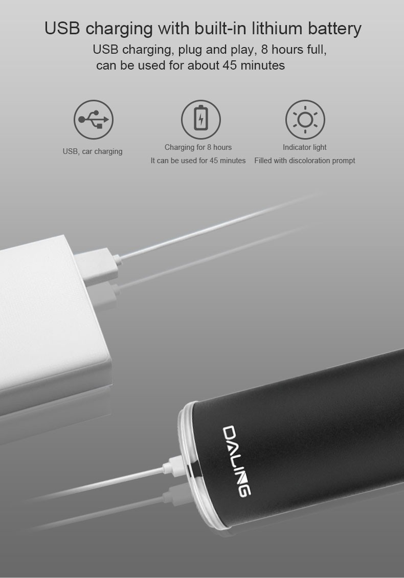 DALING Electric Nasal Hair Trimmer DALING-7009 Men's Nasal Hair Cleaning and Shaving Device, rechargeable nasal hair trimmer, wholesale for export detail image 4