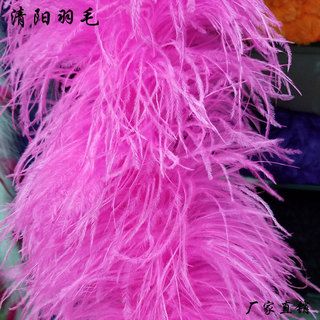 厂家批发层数可订图是12层深粉色 时装 表演服装 装饰 鸵鸟毛毛条