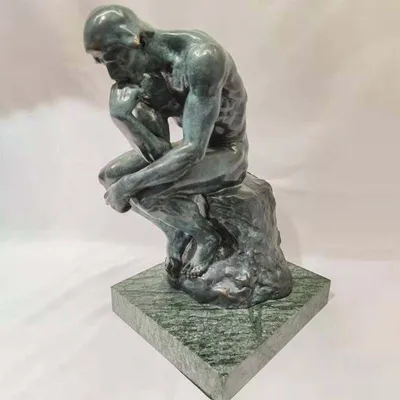 Pure Copper Carving Thinker Office Home Living Room Indoor Copper Decoration Soft Decoration Modern Gifts Gifts