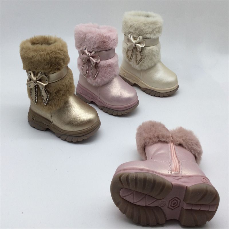时尚潮流童鞋中大童雪地靴女童靴最新新款设计儿童洋气保暖冬鞋a53