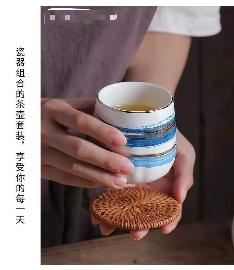 油墨画系列家用茶具套装创意礼品带托盘茶具一壶四杯陶瓷茶具礼盒详情图12