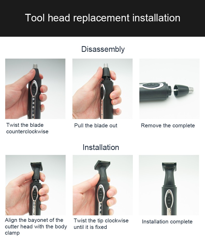 DALING Electric Nasal Hair Trimmer DALING-7017 for Men, rechargeable nasal hair trimmer, wholesale for export detail image 11