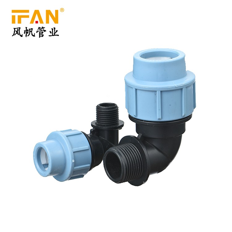 IFAN PE 塑料管件  20x1/2" 外丝弯头 全塑弯头 内牙弯头详情图2